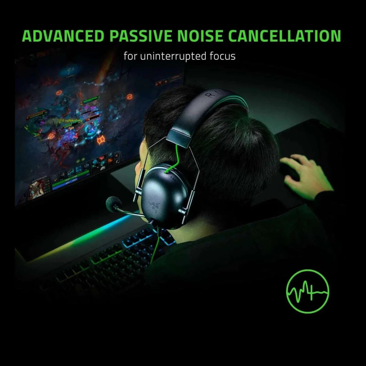 Razer BlackShark V2 X Gaming Headset - 50mm Drivers - Black