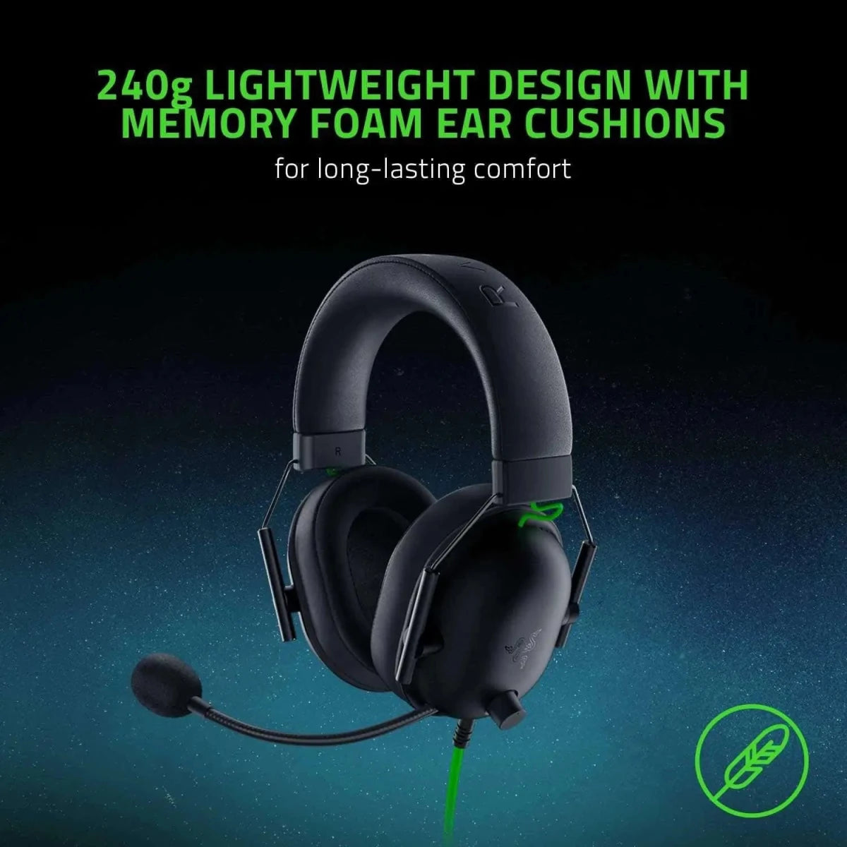 Razer BlackShark V2 X Gaming Headset - 50mm Drivers - Black