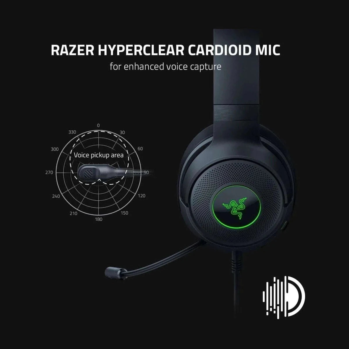 casque gaming filaire USB Razer Kraken V3 X 285 g – Noir