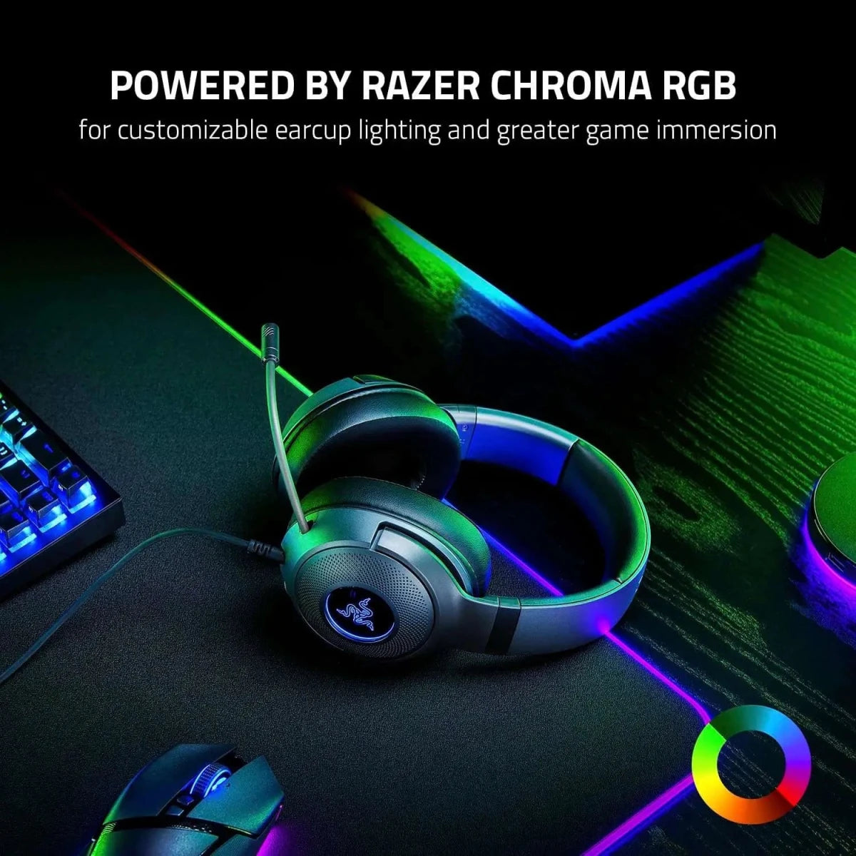 casque gaming filaire USB Razer Kraken V3 X 285 g – Noir