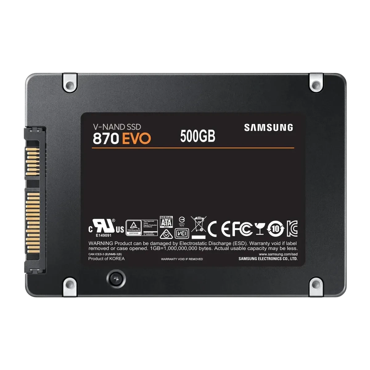 SSD interne Samsung 870 EVO 500 Go SATA III 2,5 po — 2,5 po