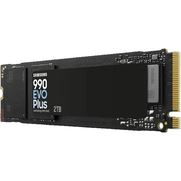 SSD Samsung 990 EVO Plus 2 To NVMe M.2 MZ-V9S2T0B/AM - vue en angle du produit