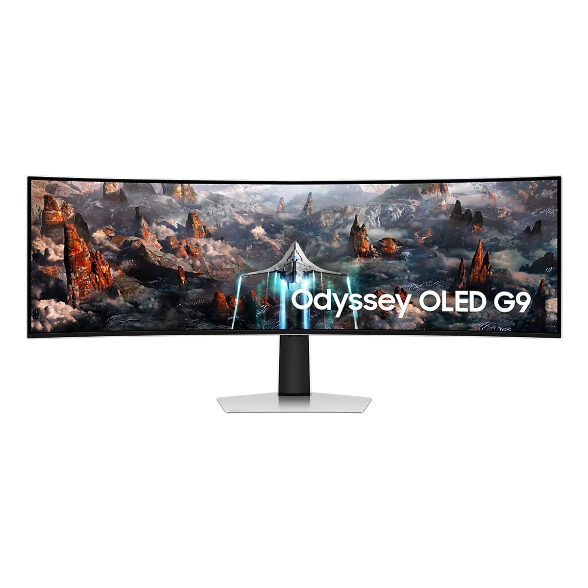 Moniteur gaming incurvé Samsung Odyssey OLED G9 G93SC 49 po Dual QHD 240 Hz - vue avant officielle